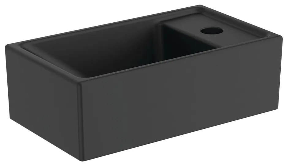 Matt fekete kerámia WC mosdó 37x21 cm i.Life S – Ideal Standard