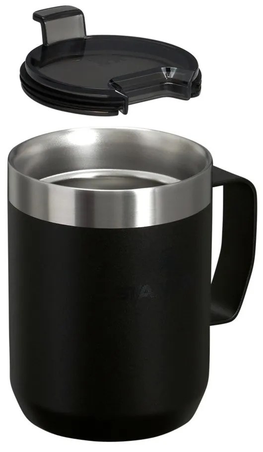 Fekete rozsdamentes acél termobögre 230 ml Stay-Hot Camp Mug Black – Stanley
