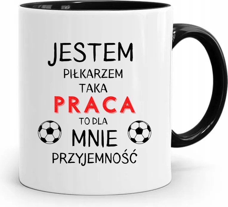 Bögre Fekete Ajándék Labdarúgónak Labdarúgó Vagyok Nyomtatott Fotóval