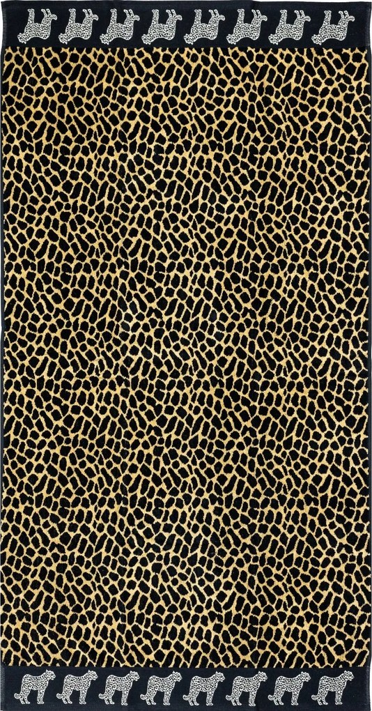 AFRIKA Strandtörölköző barna leopárd 165x90cm