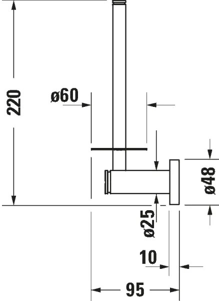 Duravit 99151000 - D-CODE WC-papírtartó, fényes króm