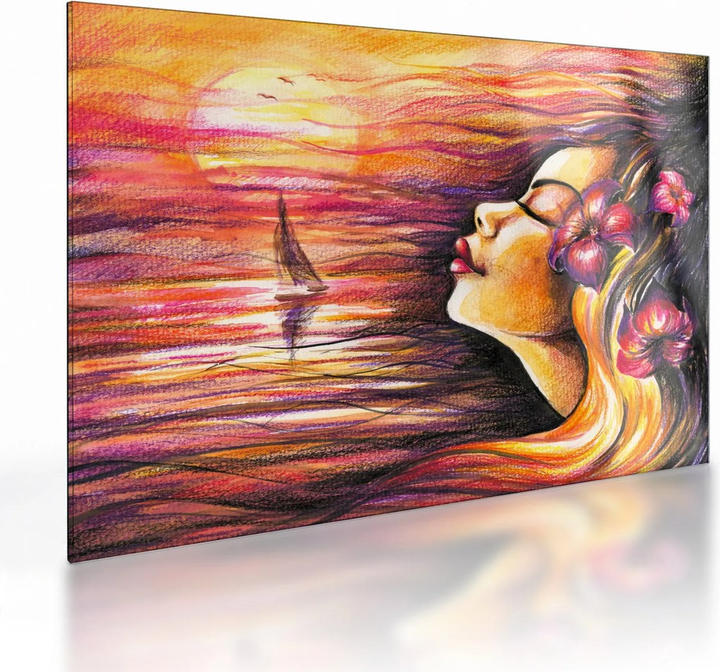 Kép - Nyári emlékek (üvegen) (70x50 cm)