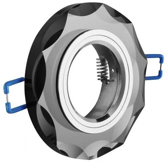 Lámpa Mennyezeti lámpatest BRILLANTE, üveg, fekete kristály, kör