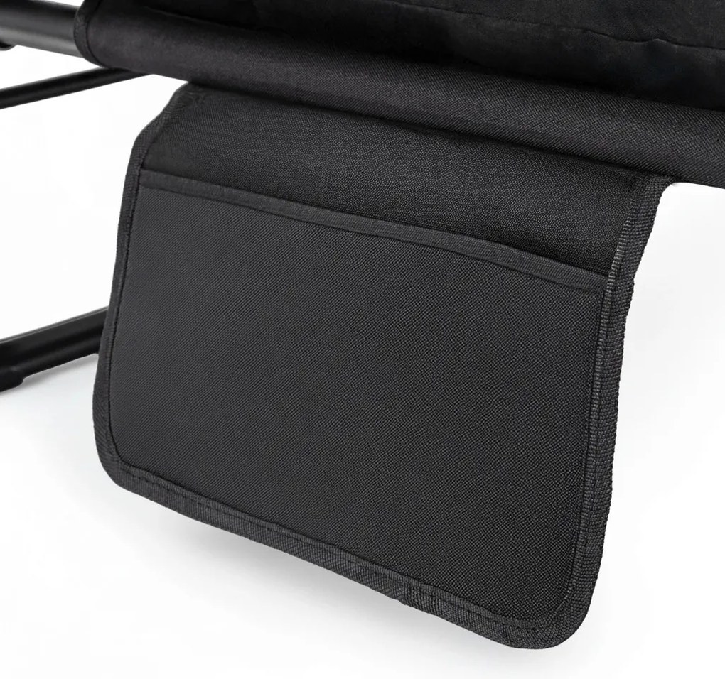 Kerti napozóágy fekete színben – SATURN