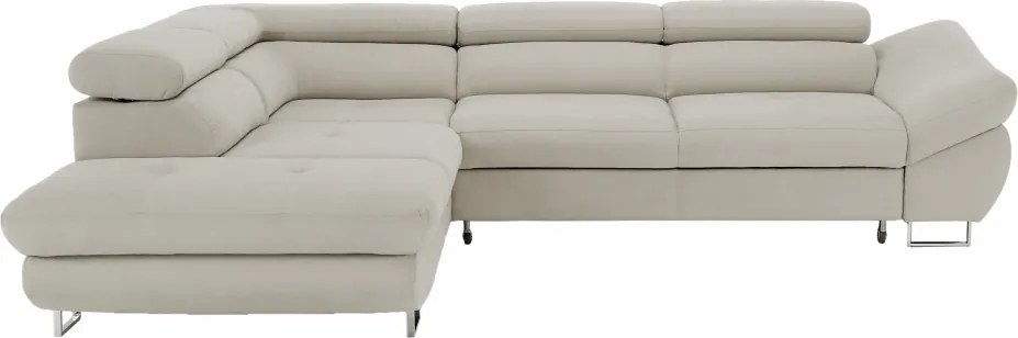 Sarokülőgarnitúra, szürke-bézs taupe, balos, FABIA