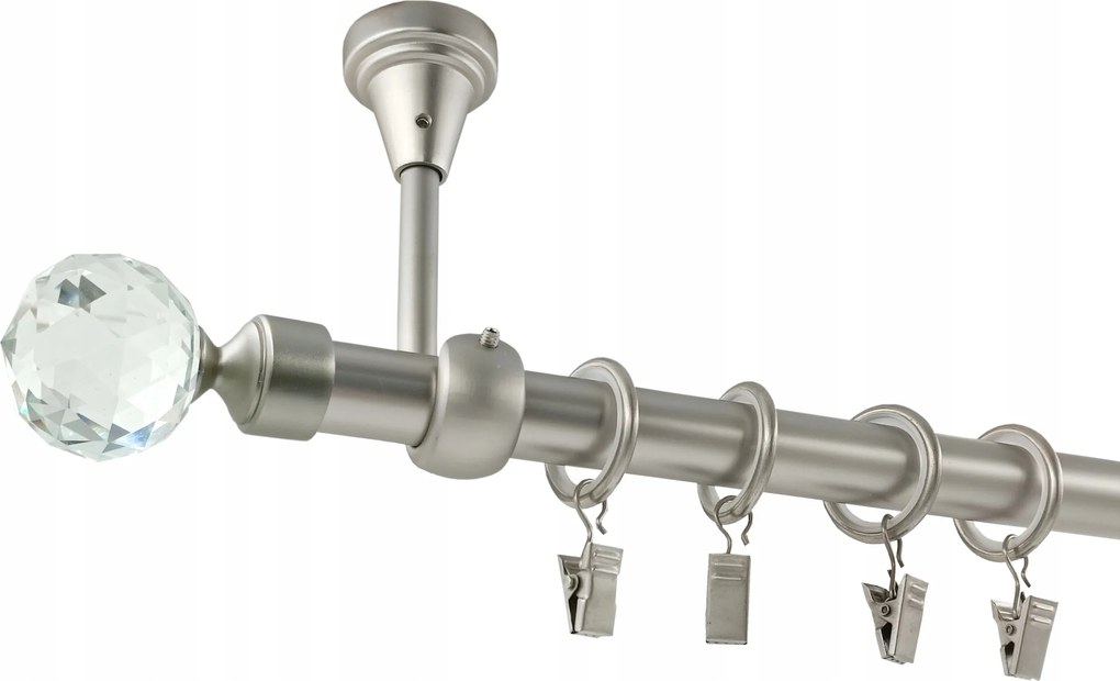 Fém Függönysín mennyezetre szerelhető 19 mm szimpla Szatén 180 cm Végválogatás