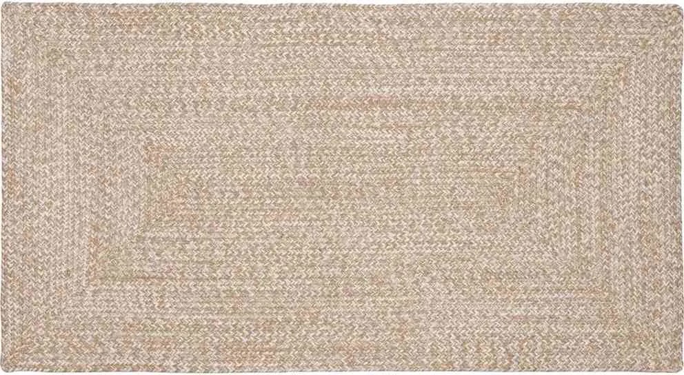 vidaXL Területszőnyegek Természetes és Fehér 80 x 150 cm Juta