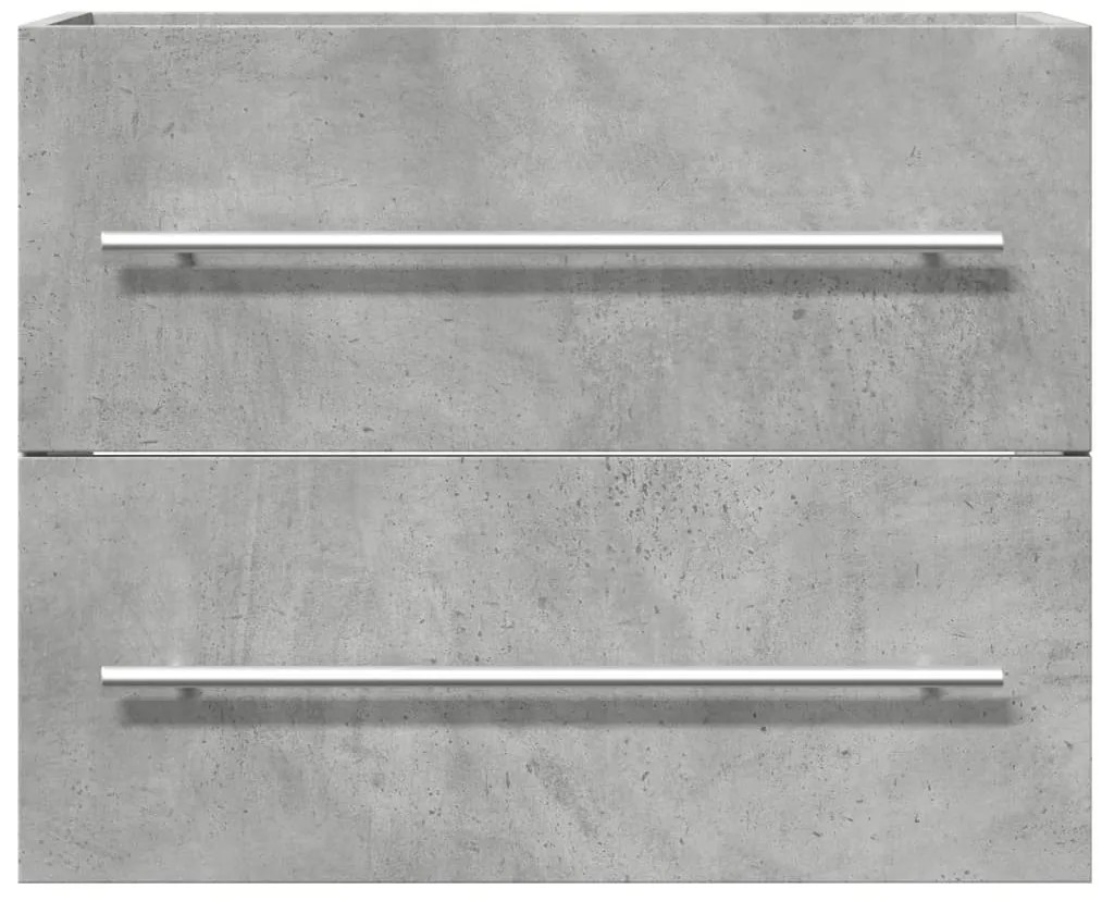 Betonszürke szerelt fa mosdószekrény 60 x 38,5 x 48 cm