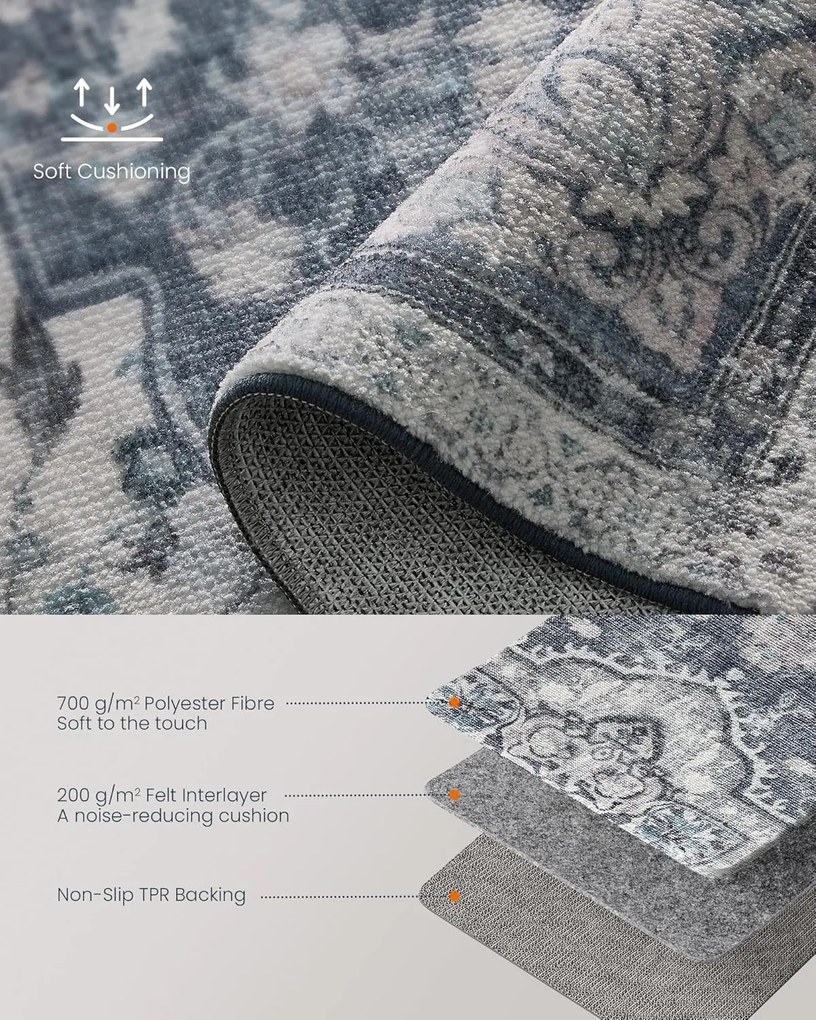 Csúszásmentes szőnyeg 80 x 150 cm, szürke