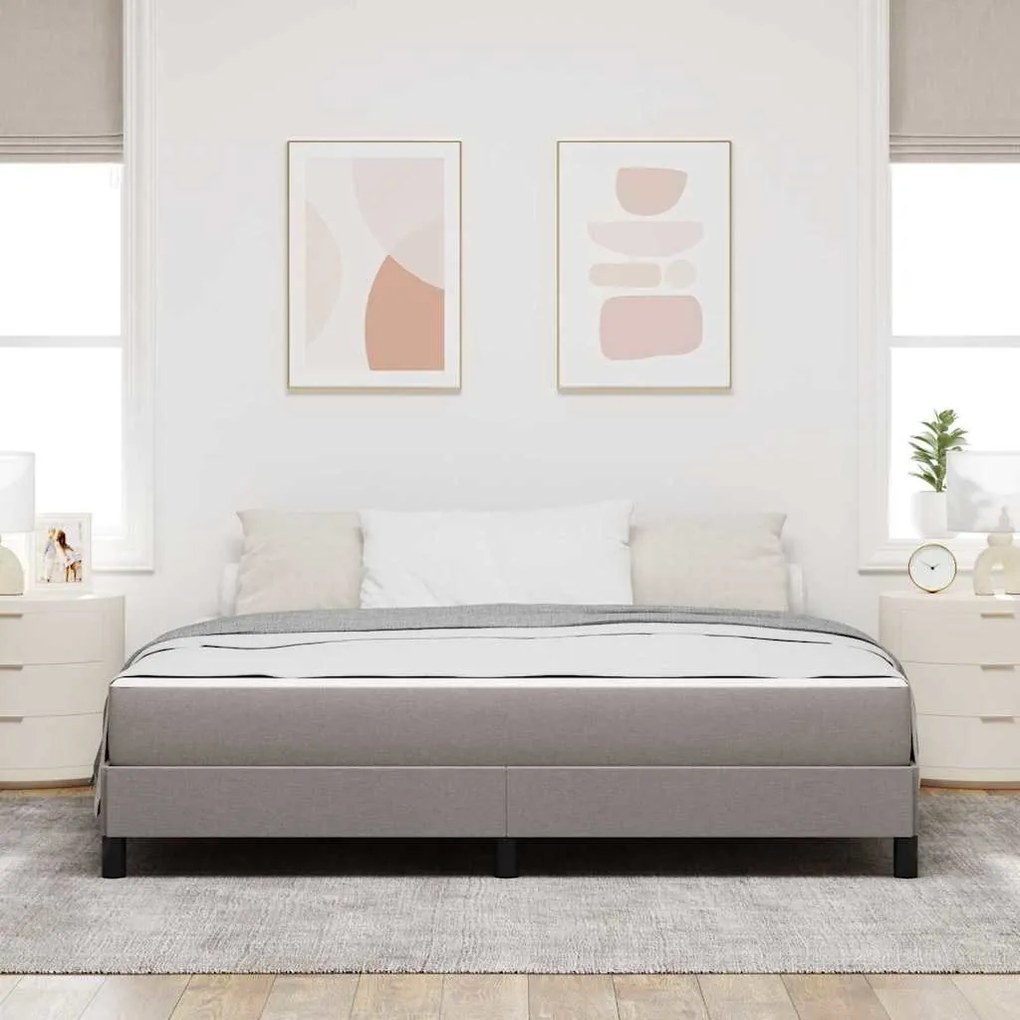 Boxrugós ágy matracmal Tópszínű 180 x 200 cm szövet