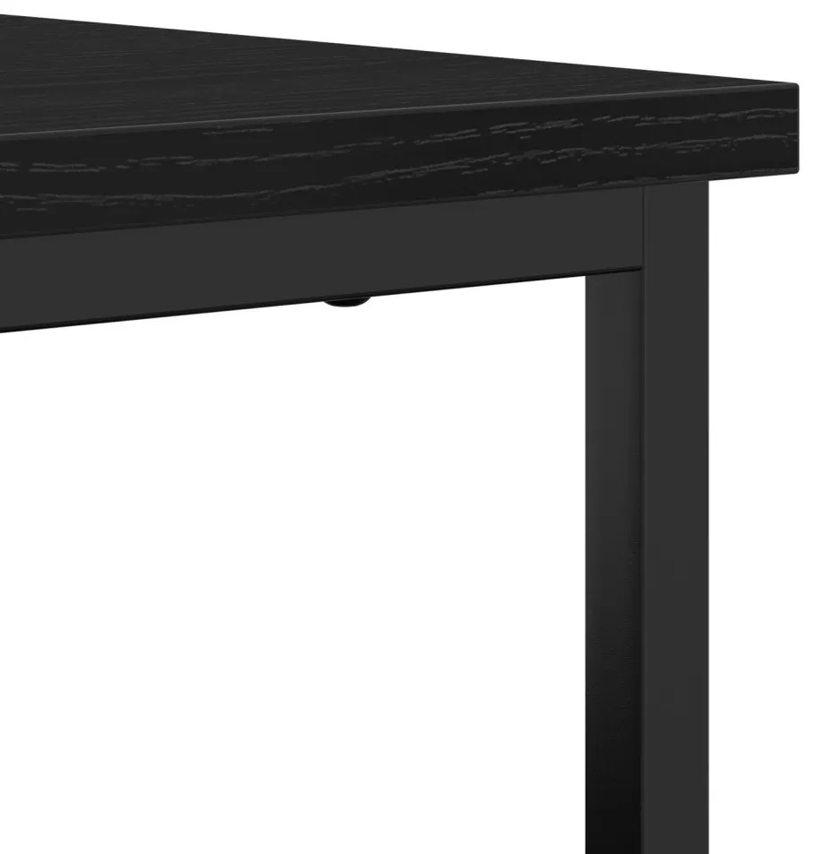 Fekete tölgy oldalszekrény 100x35x80 cm Műszaki fa és Acél