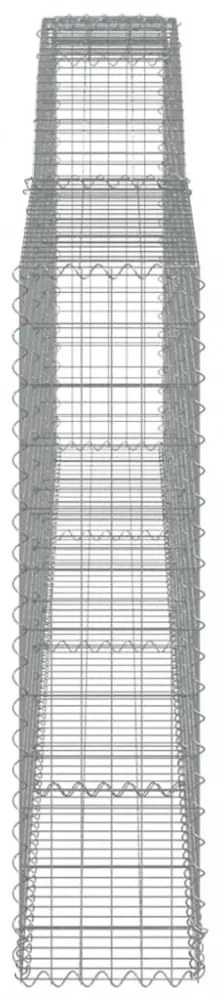 9 db íves horganyzott vas gabion kosár 400x30x120/140 cm