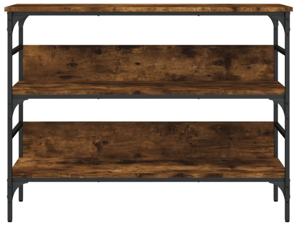 füstös tölgy színű szerelt fa tálalóasztal 100x32x75 cm