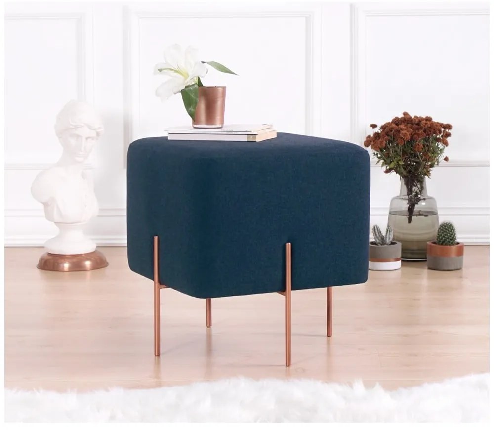 Sötétkék puff Copper – Artie