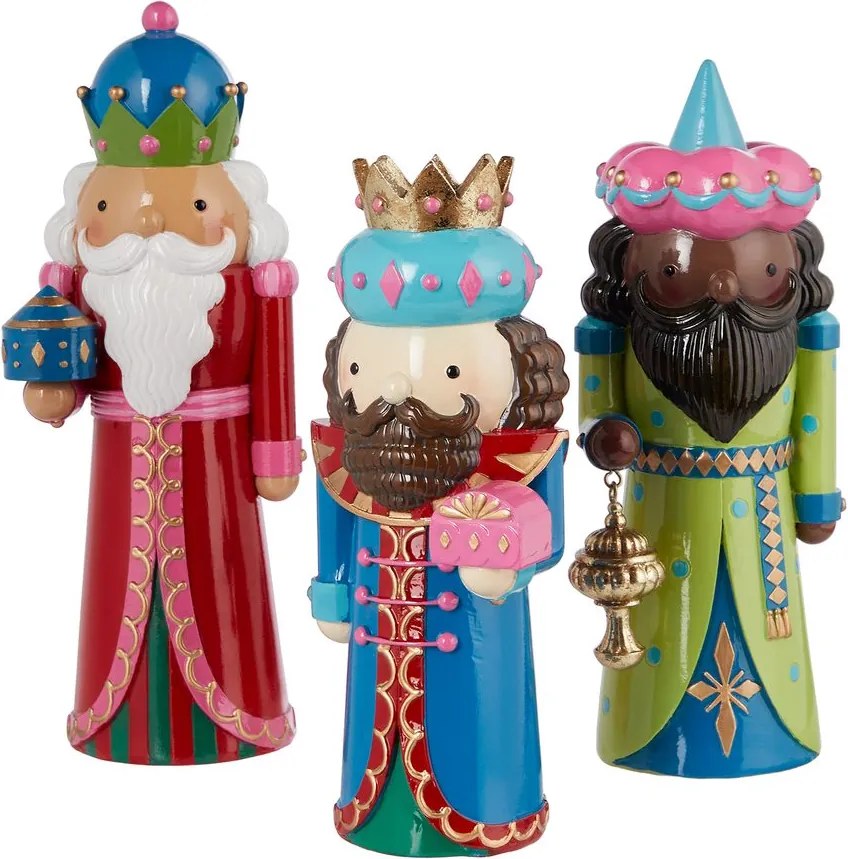 X-MAS dekor figura király piros 20 cm