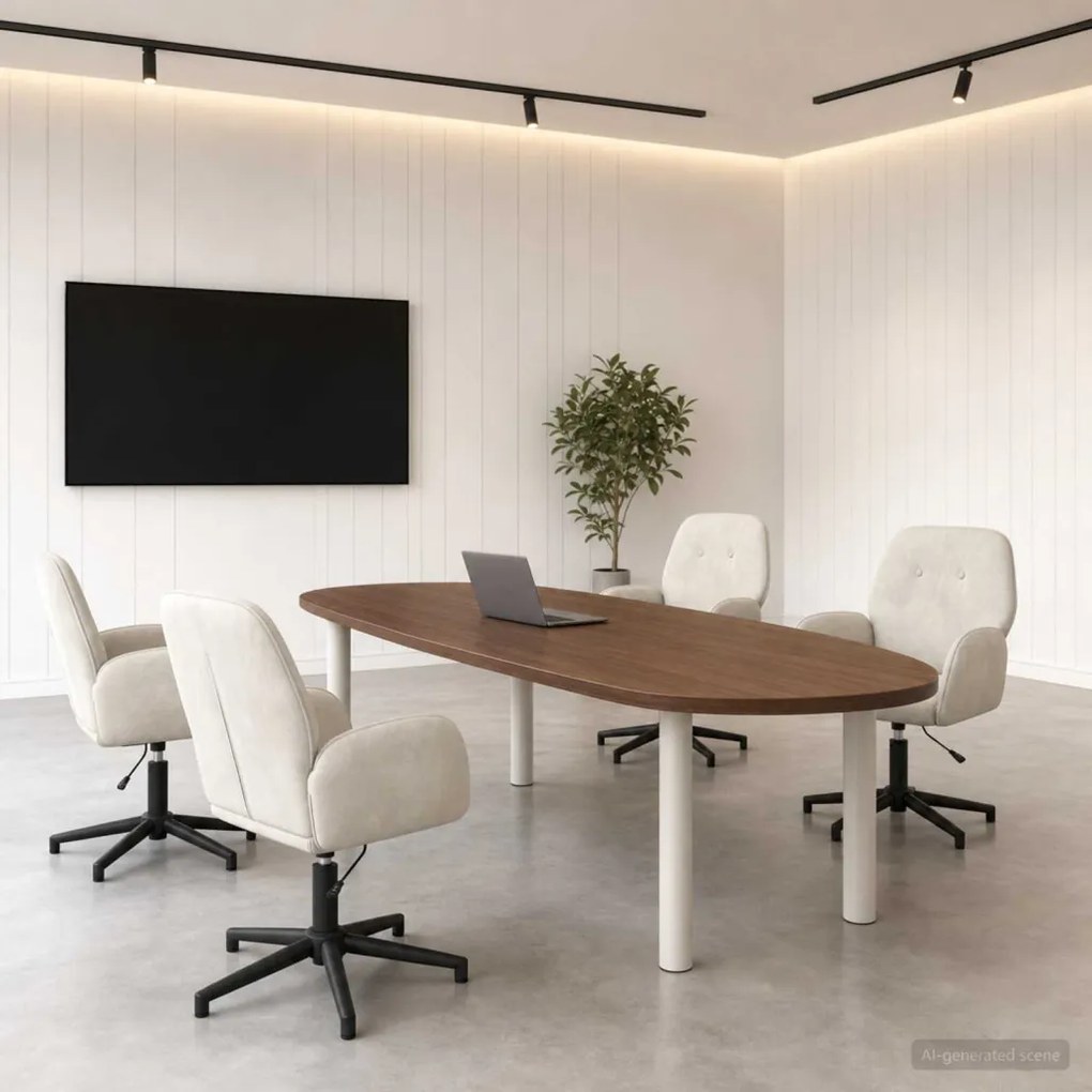 vidaXL Forgós Íróasztali Székek 4 db 54 x 55 x 90 cm Krémszínű Bársony