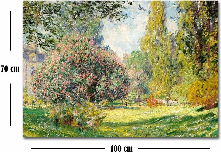 70100FAMOUSART-019 Monet velúr vászonkép, 70 x 100 cm