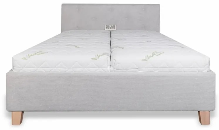 PULSAR kárpitozott ágy + rácsos rács + matrac EMI