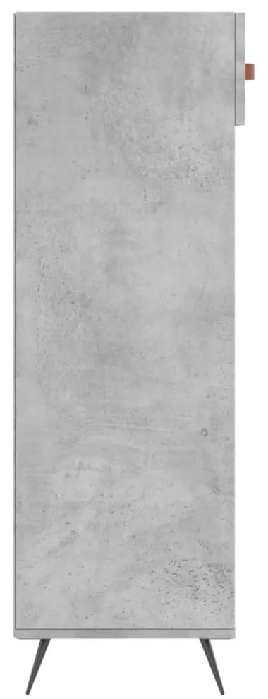 betonszürke szerelt fa cipőszekrény 60x35x105 cm
