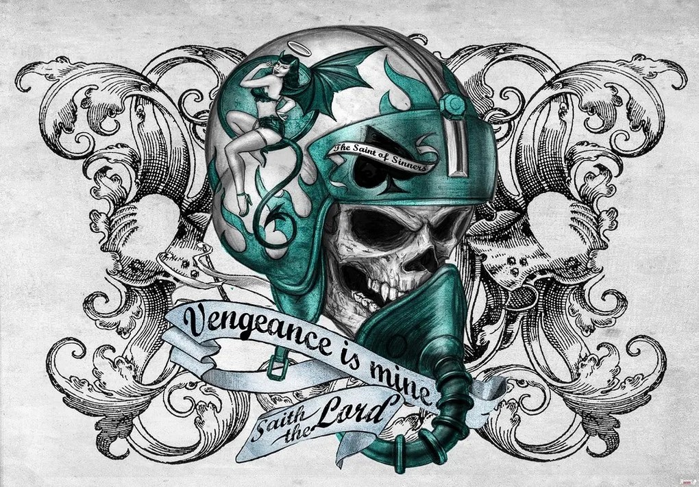 Vinyl fotótapéta 254x184 Vengeance is mine Saith the Lord +ragasztó