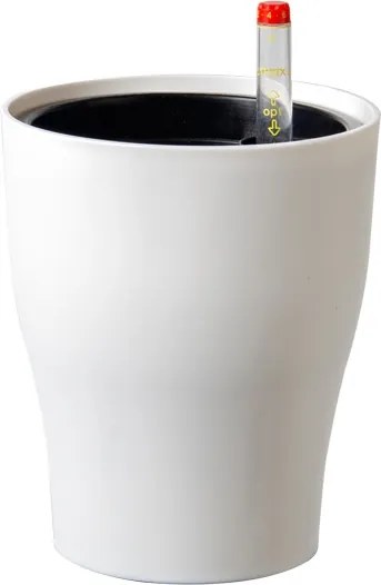 Önöntöző kaspó magas fedő szett, betét és mérő 12 cm