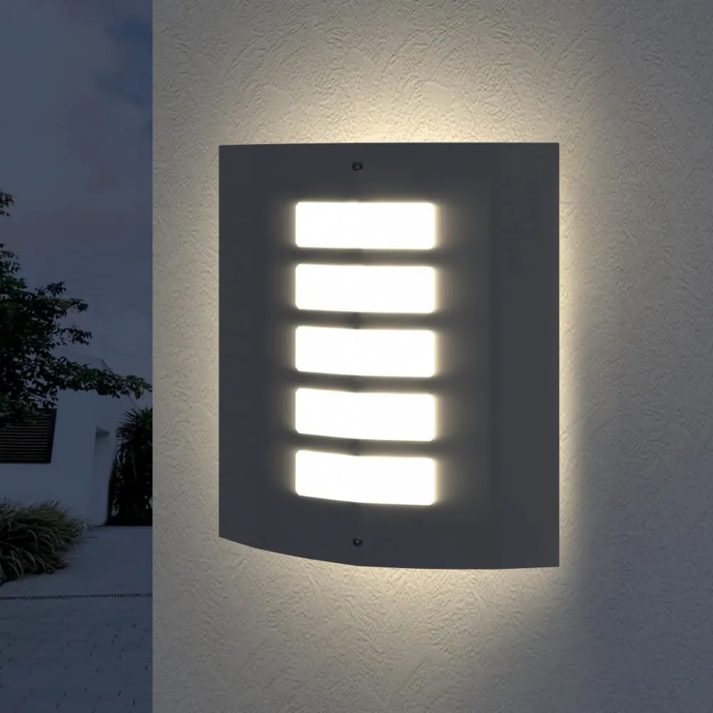 2 Rozsdamentes Acél Vízálló Fali Lámpatestek 60W