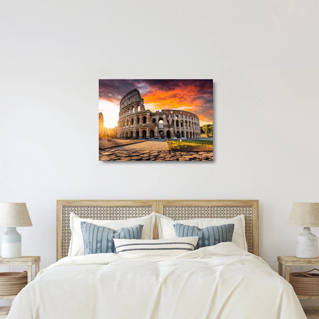 Kép - Colosseum Rómában (üvegen) (70x50 cm)