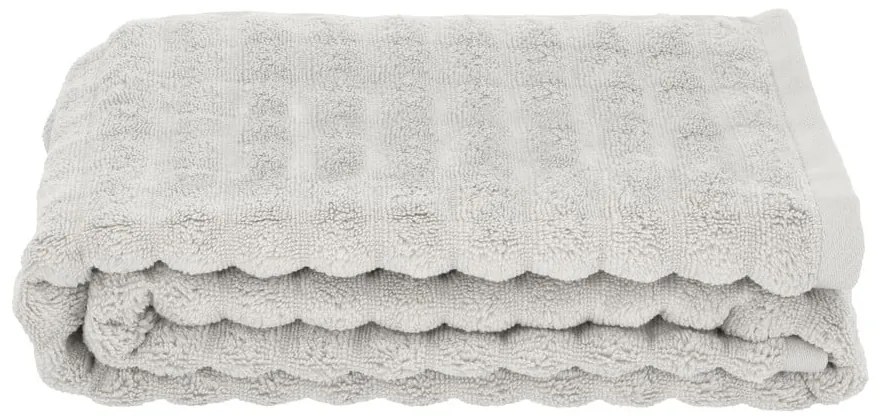 Világosszürke pamut fürdőlepedő 70x140 cm Inu – Zone