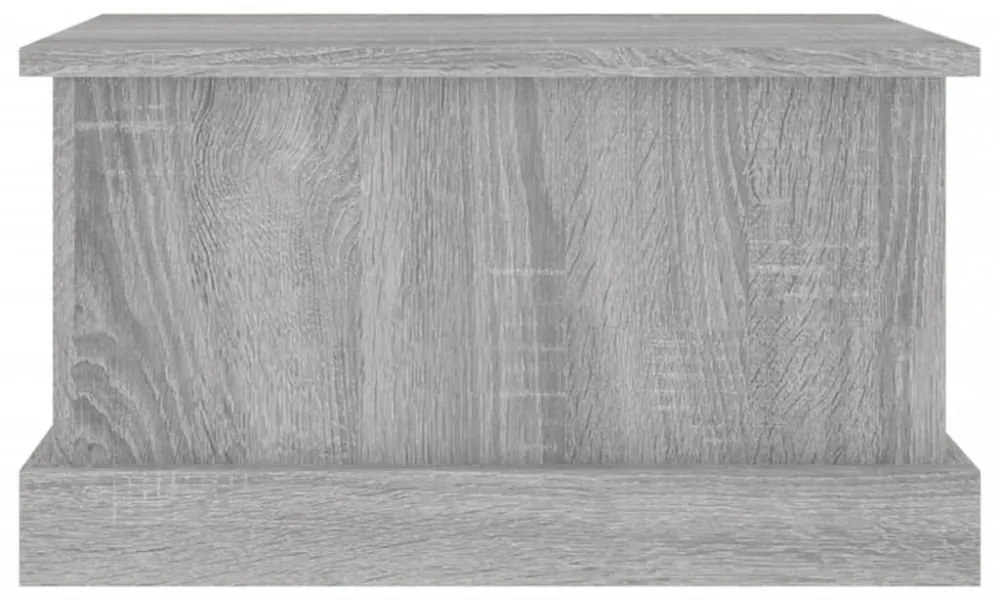 szürke sonoma szerelt fa tárolóláda 50x30x28 cm