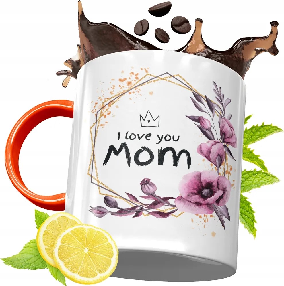 Narancssárga Bögre Anyák Napjára Ajándék fényképes nyomattal