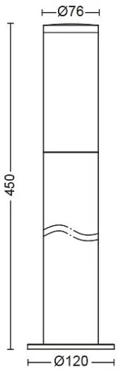 Philips 1746847PN - Kültéri lámpa UTRECHT 1xE27/20W/230V IP44 45 cm