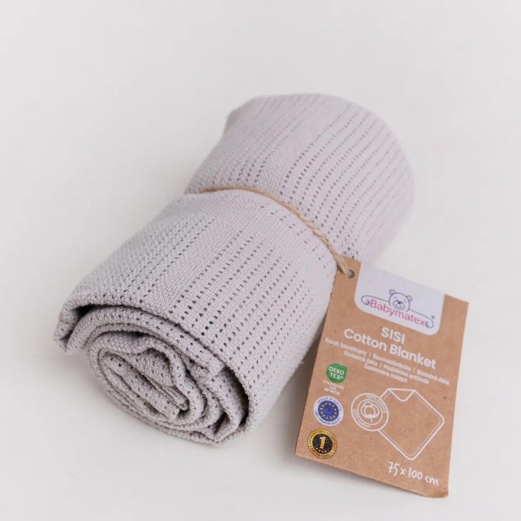 Babymatex Sisi gyerek pléd világosszürke, 75 x 100 cm