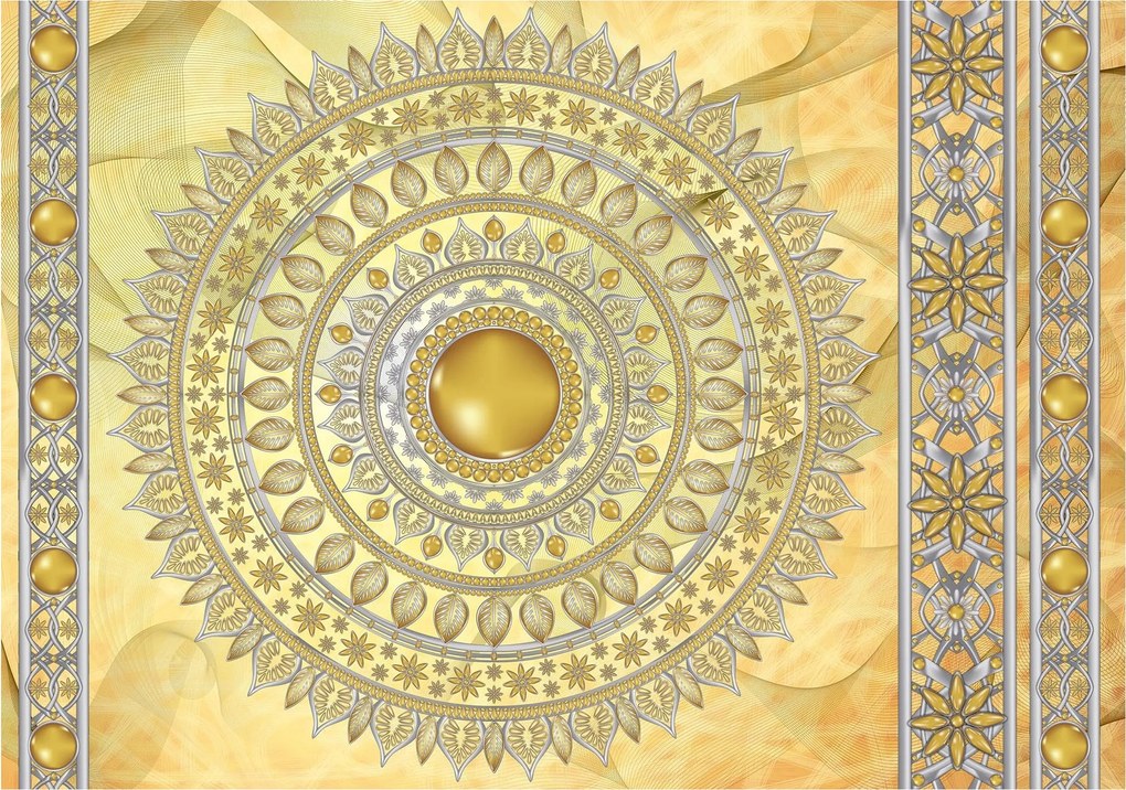 Flizelin fotótapéta Arany Mandala Harmónia Relaxáció Energia 250x175 +ragasztó