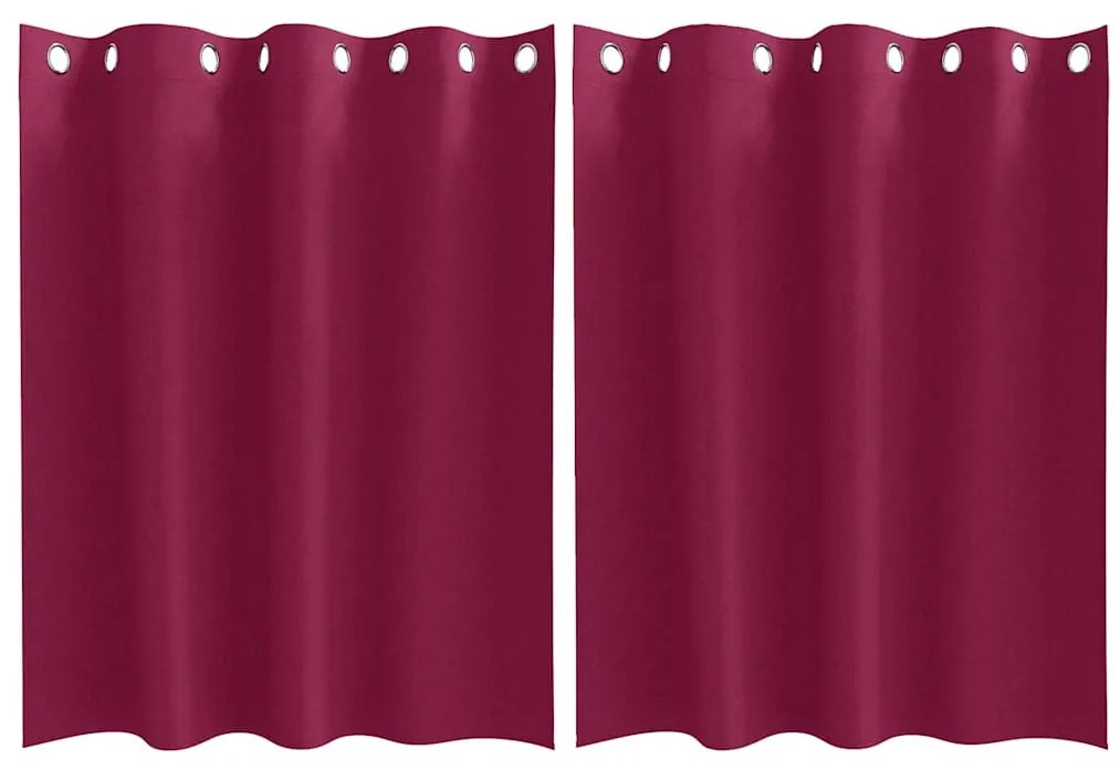 Függönyök függönyökkel 2 pcs Bordó 140x140cm Poliészter