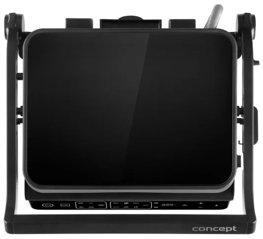 Concept ge3600 - Kontaktgrill mit Temperatursensor GLASS 2000W/230V schwarz