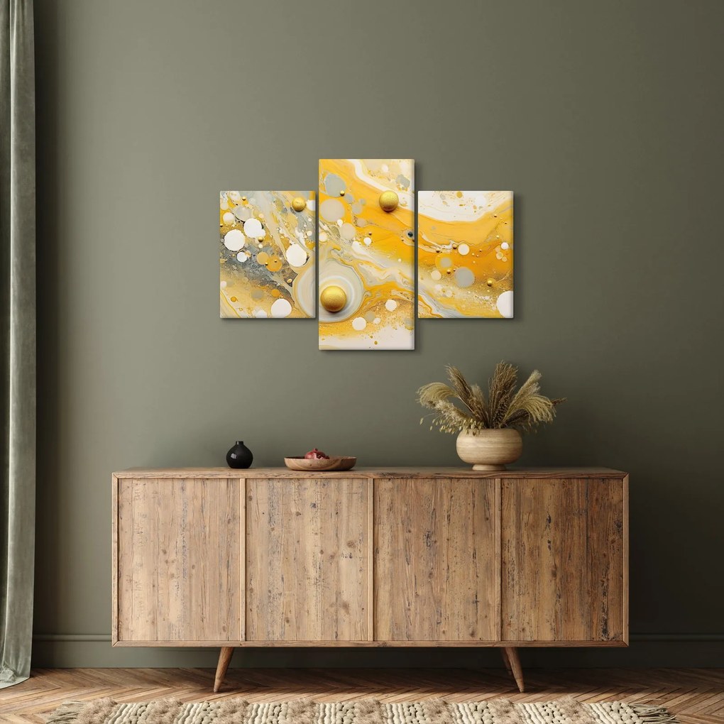 Kép - Absztrakt háttér arany díszítéssel (90x60 cm)