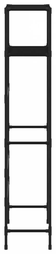 2 szintes fekete vas wc feletti tárolóállvány 53,5x28x143 cm