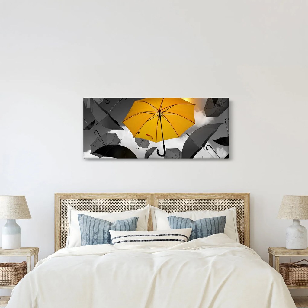 Egy sárga esernyő képe (120x50 cm)