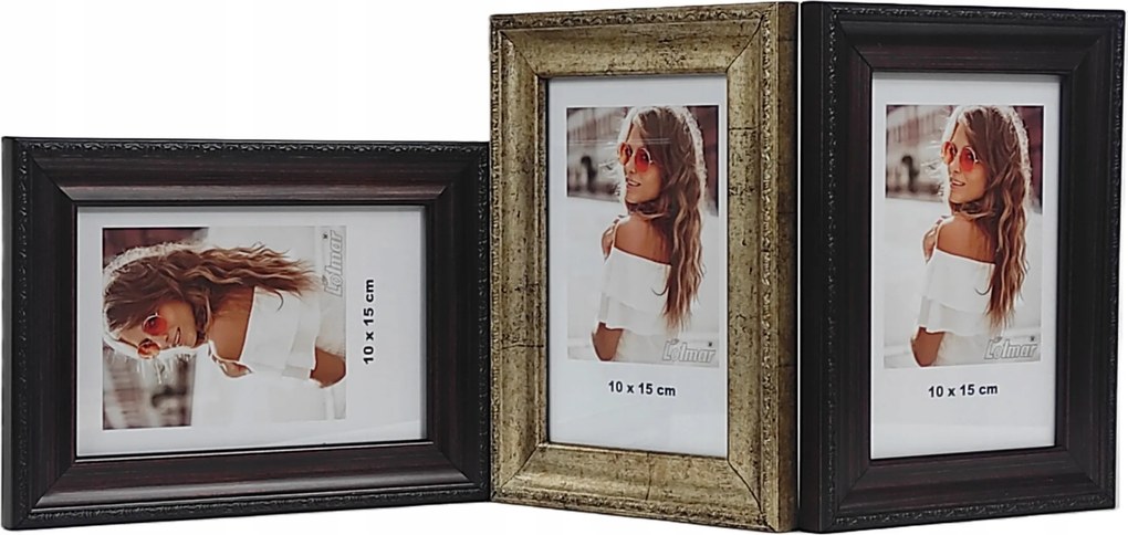 Veneto multikeretes Galéria 10x15 cm Tripla szint/függőleges/függőleges Br/zl/br