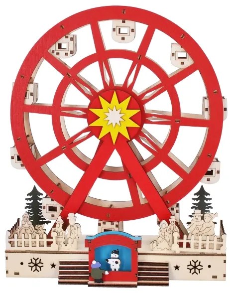 Solight 1v277 - LED karácsonyi dekoráció LED/2xAA/meleg fehér körhinta