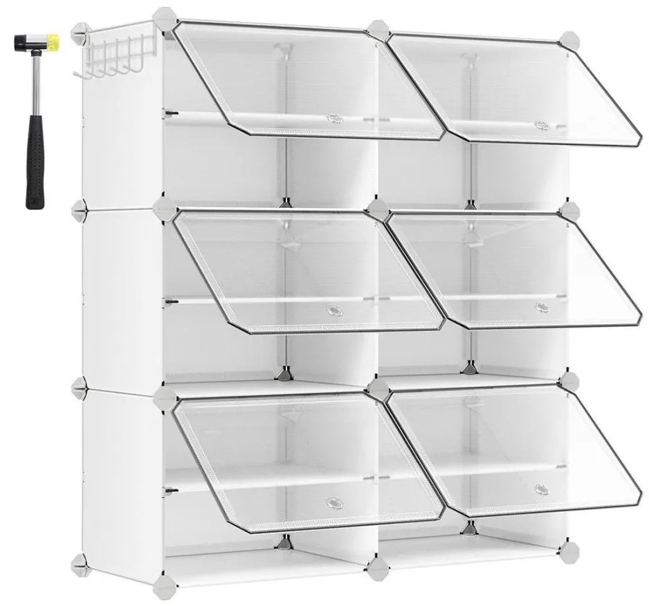 Moduláris polc rekeszekkel BOXIFY fehér