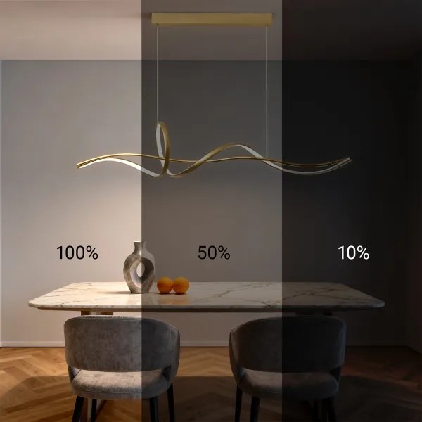 Brilagi - LED dimmelhető kábelre függesztett csillár SIGNATURE LED/55W/230V 120x23 cm arany + távirányító