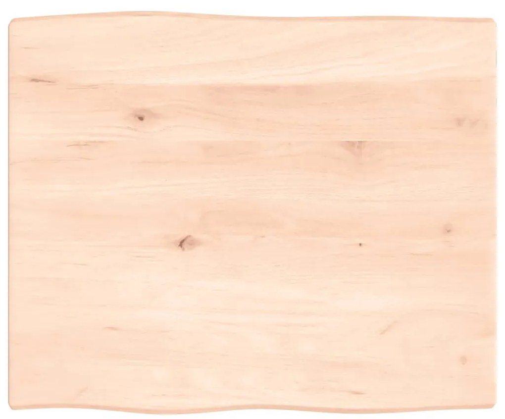 asztallap 60x50x2 cm kezeletlen tömörfa tölgyfa élőszegélyes