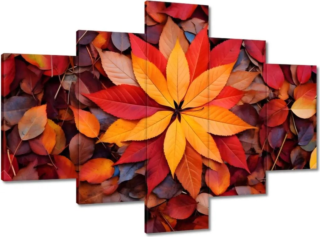 Vászonkép 100x70 Őszi színes levelek