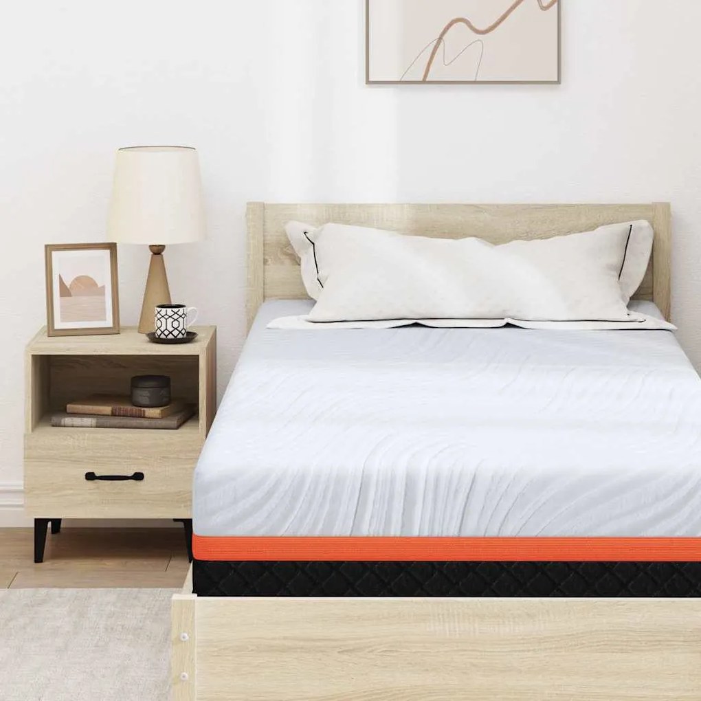 Matrac Fehér és Szürke 90 x 190 cm Memóriahab