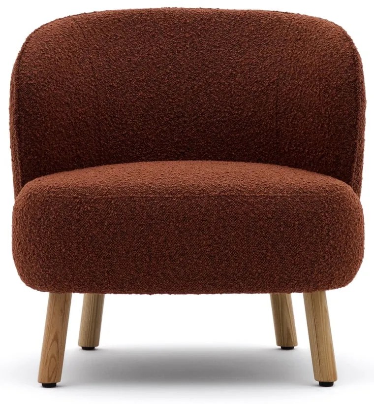 Terrakotta színű buklé fotel Ulit – Kave Home