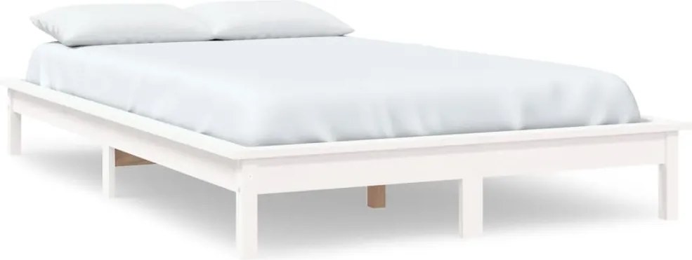 vidaXL fehér tömör fenyőfa ágykeret 120 x 200 cm