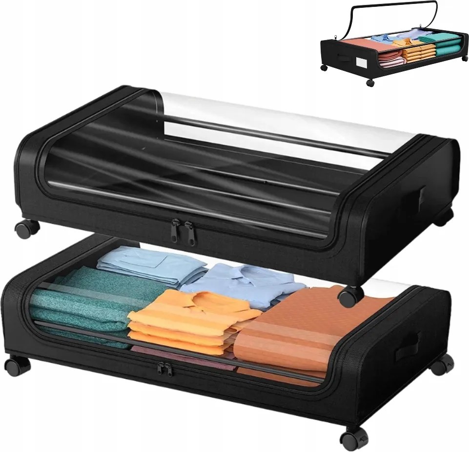 Rendszerező Gurulós Tároló Az Ágy Alá Szekrény 2DB