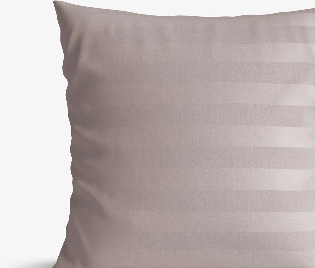 Goldea damaszt párnahuzat - szürkésbarna csíkos 40 x 40 cm