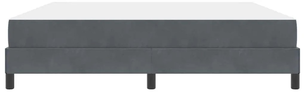 Boxspring ágy matraccal Sötétszürke 180 x 200 cm Bársony